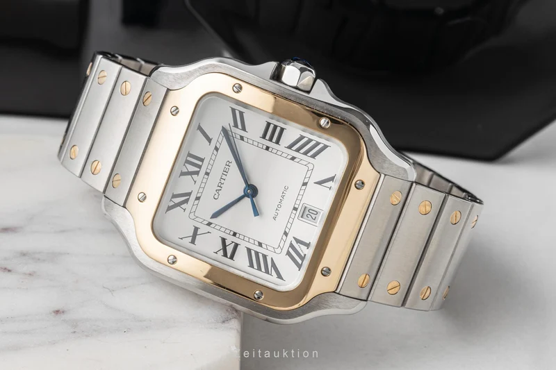 Cartier Santos steel / gold automatic men's watch W2SA0006 [2302946]