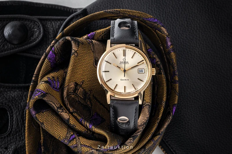 Omega Geneve gilt-brass automatic men's watch 166.0163 [2301773]