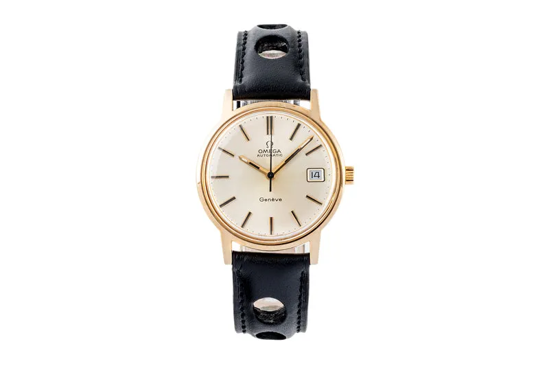 Omega Geneve gilt-brass automatic men's watch 166.0163 [2301773]