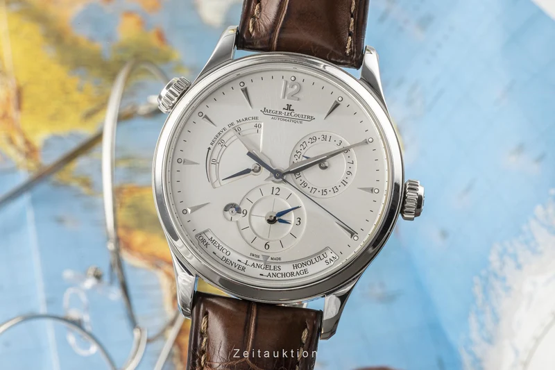 Jaeger LeCoultre Master Geographic steel automatic men's watch Q1428421, 176.8.29.S [2301691]