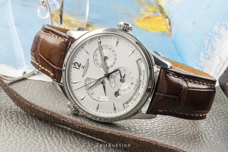 Jaeger LeCoultre Master Geographic steel automatic men's watch Q1428421, 176.8.29.S [2301691]