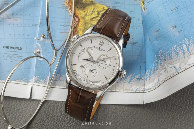 Jaeger LeCoultre Master Geographic steel automatic men's watch Q1428421, 176.8.29.S [2301691]