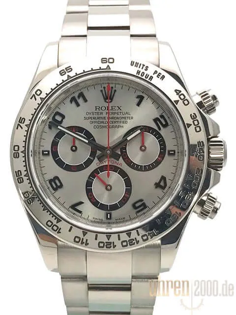 Rolex Cosmograph Daytona 116509 Weißgold Silber aus 2007 LC100