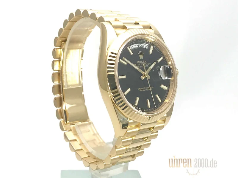 Rolex Day-Date 40 Gelbgold 228238 Schwarz aus 2017 LC100