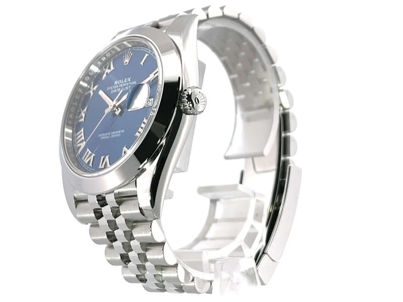 Rolex Datejust 41 Oystersteel 126300 Blau Römisch Jubile-Band