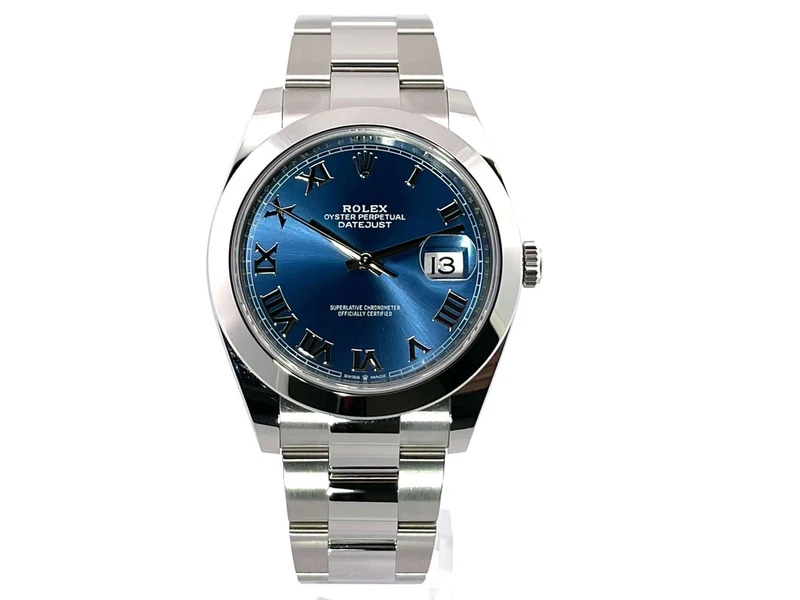 Rolex Datejust 41 Oystersteel 126300 Blau Römisch