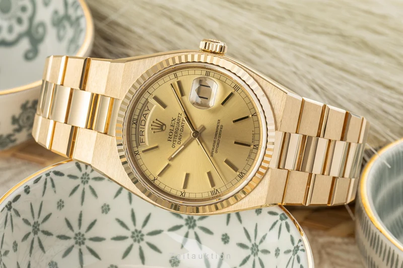 Rolex Day-Date 18 ct gold quartz men's watch 19018 LP: 34400EUR [2207623]