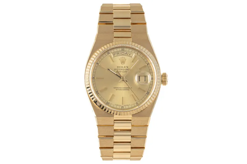 Rolex Day-Date 18 ct gold quartz men's watch 19018 LP: 34400EUR [2207623]