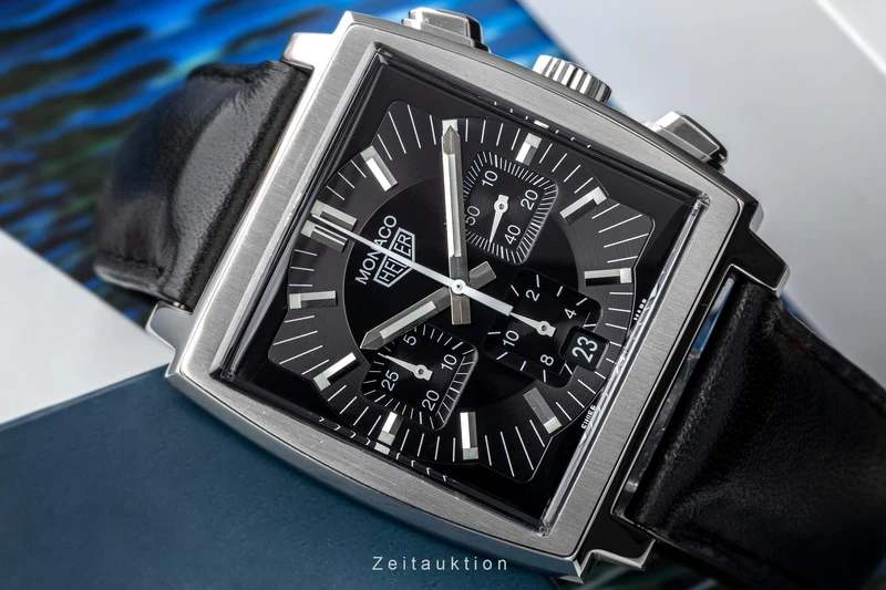 Tag Heuer Monaco chronograph steel automatic men's watch CS2111 LP: 7550EUR [2302772]
