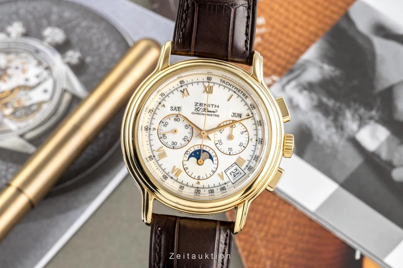 Zenith El Primero chronograph 18 ct gold automatic men's watch 30.0243.410 [2301680]