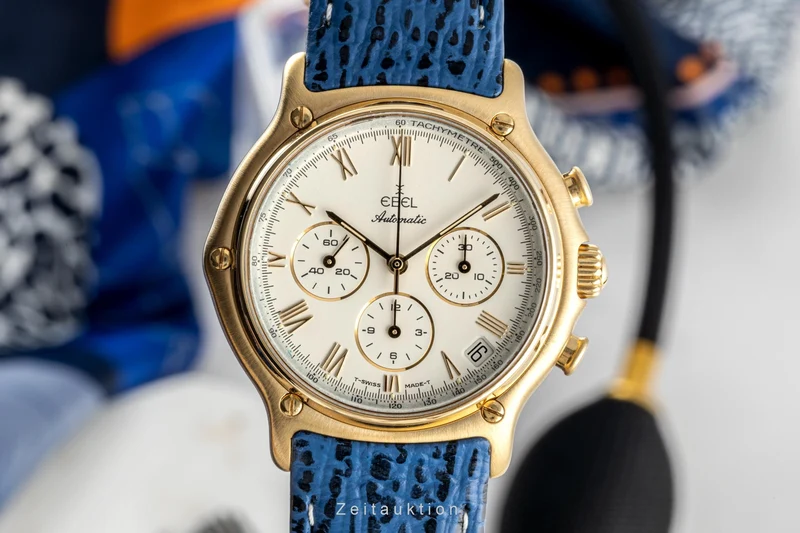 Ebel 1911 chronograph 18 ct gold automatic men's watch 8134901 LP: 0EUR [2301600]