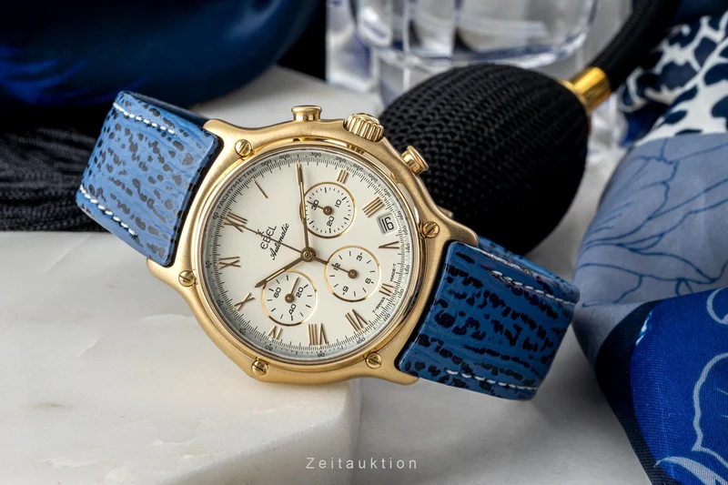 Ebel 1911 chronograph 18 ct gold automatic men's watch 8134901 LP: 0EUR [2301600]