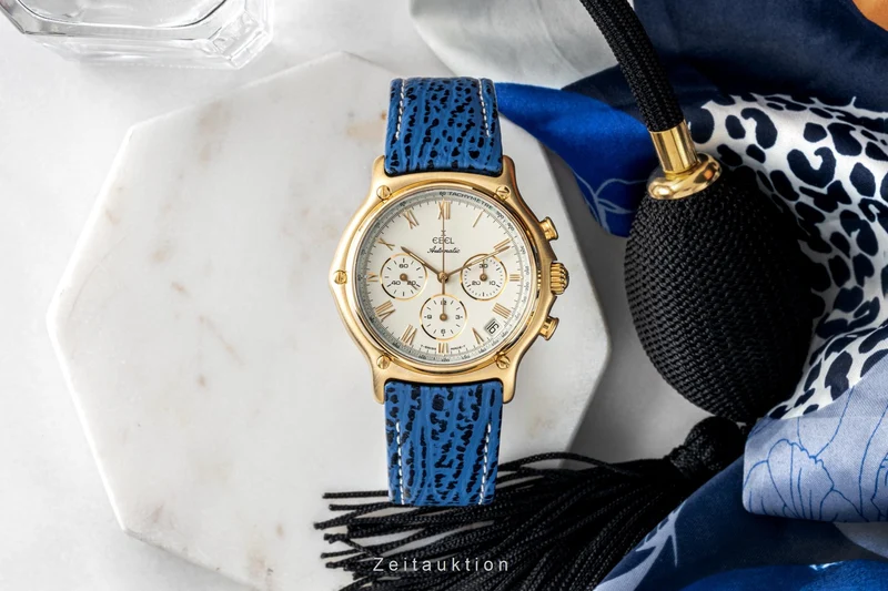 Ebel 1911 chronograph 18 ct gold automatic men's watch 8134901 LP: 0EUR [2301600]
