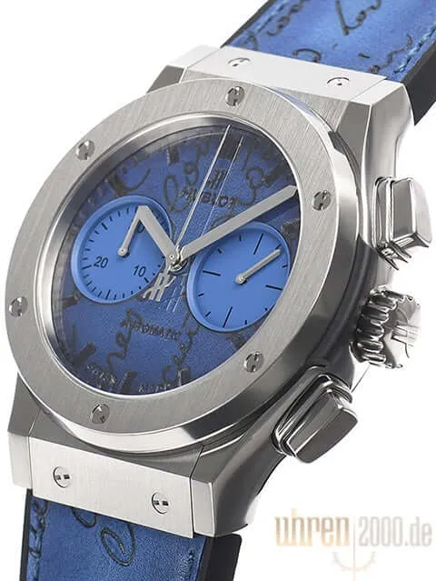 Hublot Classic Fusion Chronograph Berluti Scritto Ocean Blue 521.NX.050B.VR.BER18