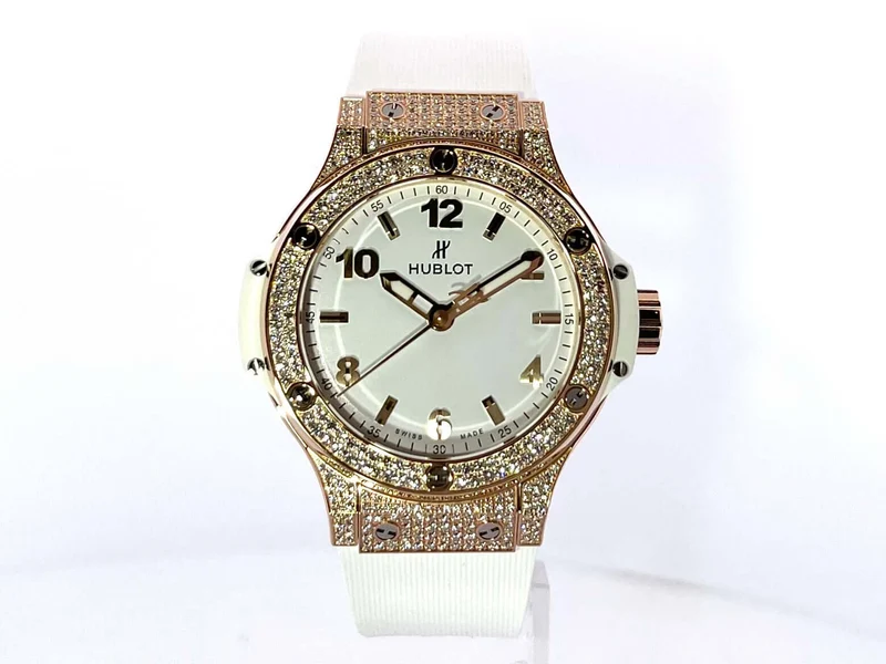 Hublot Big Bang 38 Gold White Pave 361.PE.2010.RW.1704