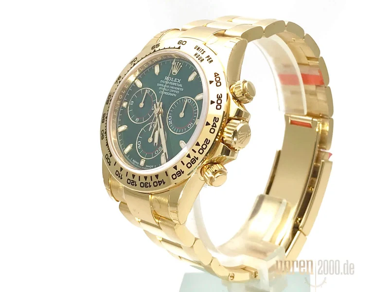 Rolex Cosmograph Daytona Gelbgold 116508 Grün ungetragen aus 2017 LC100