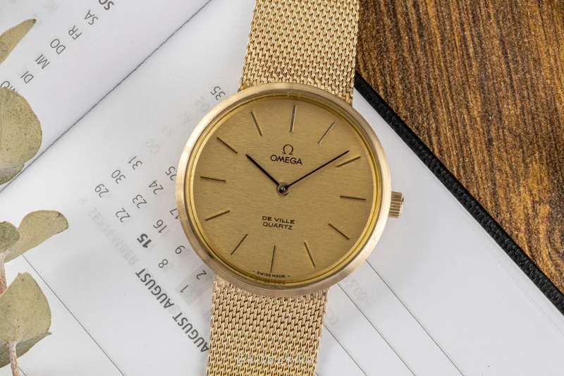Omega De Ville gold-plated quartz men's watch 3910015.1/1910034.1 [2207358]