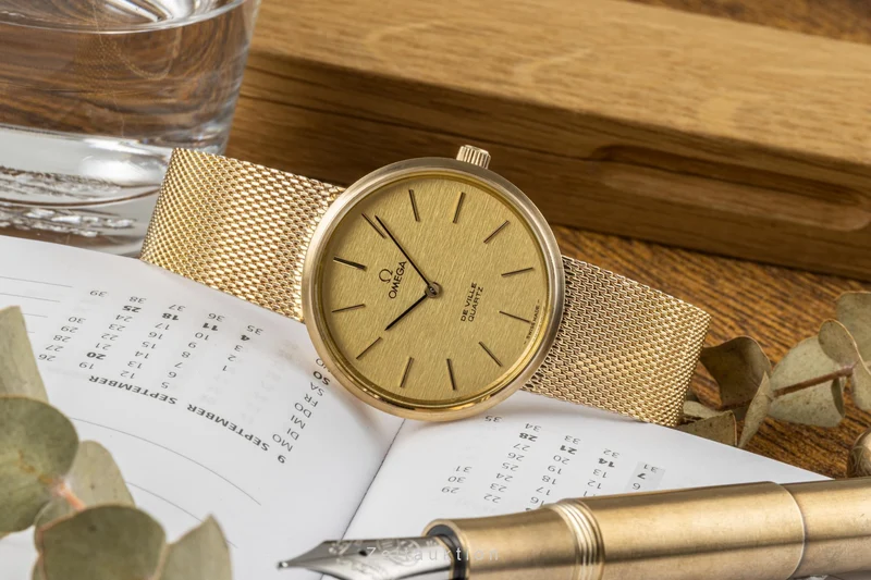 Omega De Ville gold-plated quartz men's watch 3910015.1/1910034.1 [2207358]