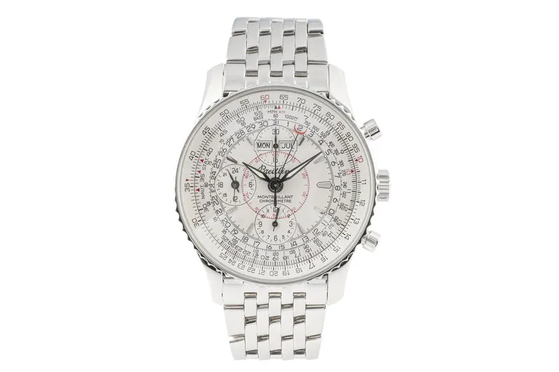 Breitling Montbrillant Datora chronograph steel automatic men's watch A21330 LP: 9150EUR [2207325]