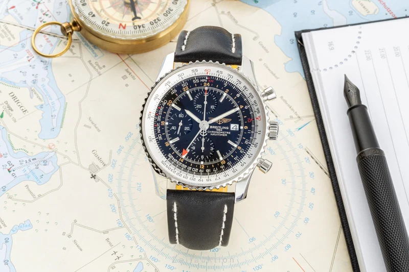Breitling Navitimer World chronograph steel automatic men's watch A24322 LP: 8900EUR [2207271]