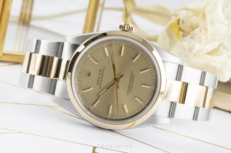 Rolex Oyster Perpetual steel / gold automatic men's watch 14203 [2207266]