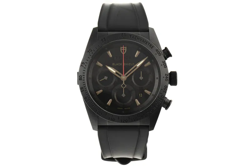 Tudor Black Shield chronograph ceramic automatic men's watch 42000C [2207060]