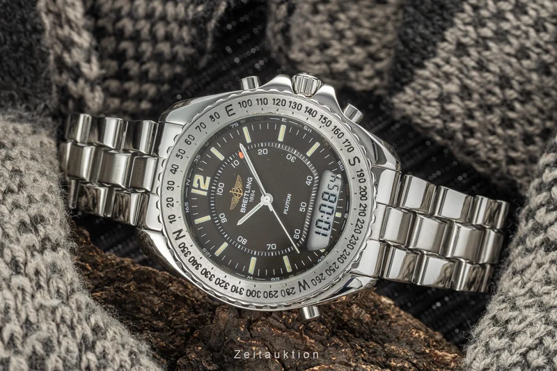 Breitling Pluton chronograph steel quartz men's watch A51038 [2206976]