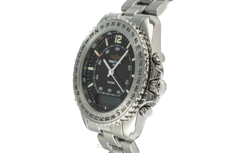 Breitling Pluton chronograph steel quartz men's watch A51038 [2206976]