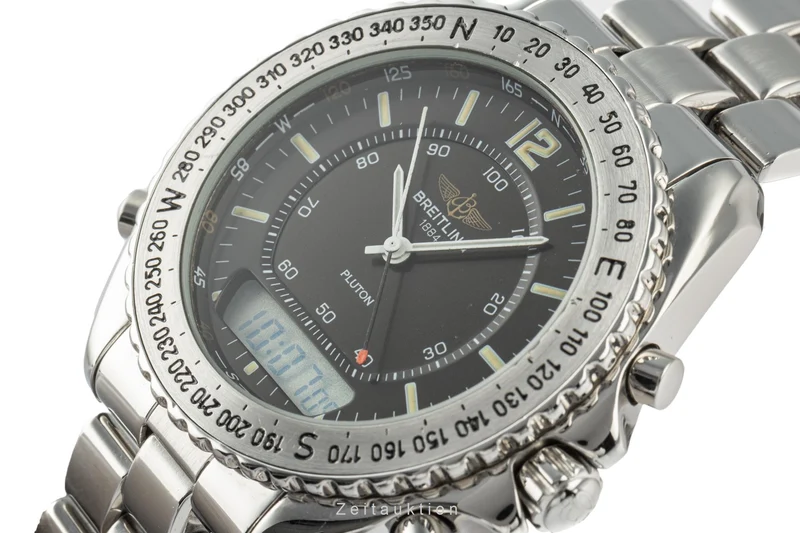 Breitling Pluton chronograph steel quartz men's watch A51038 [2206976]