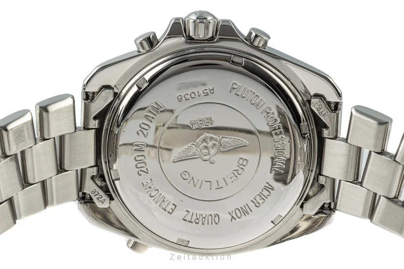 Breitling Pluton chronograph steel quartz men's watch A51038 [2206976]