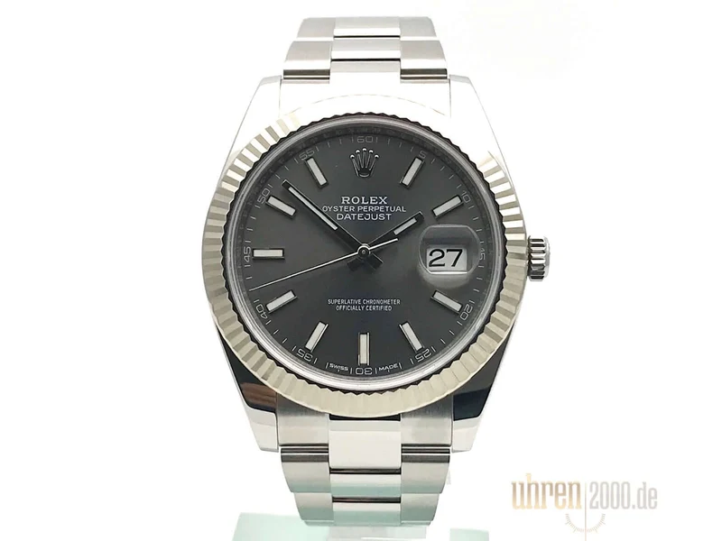 Rolex Datejust 41 Ref. 126334 Rhodium LC100 aus 2018